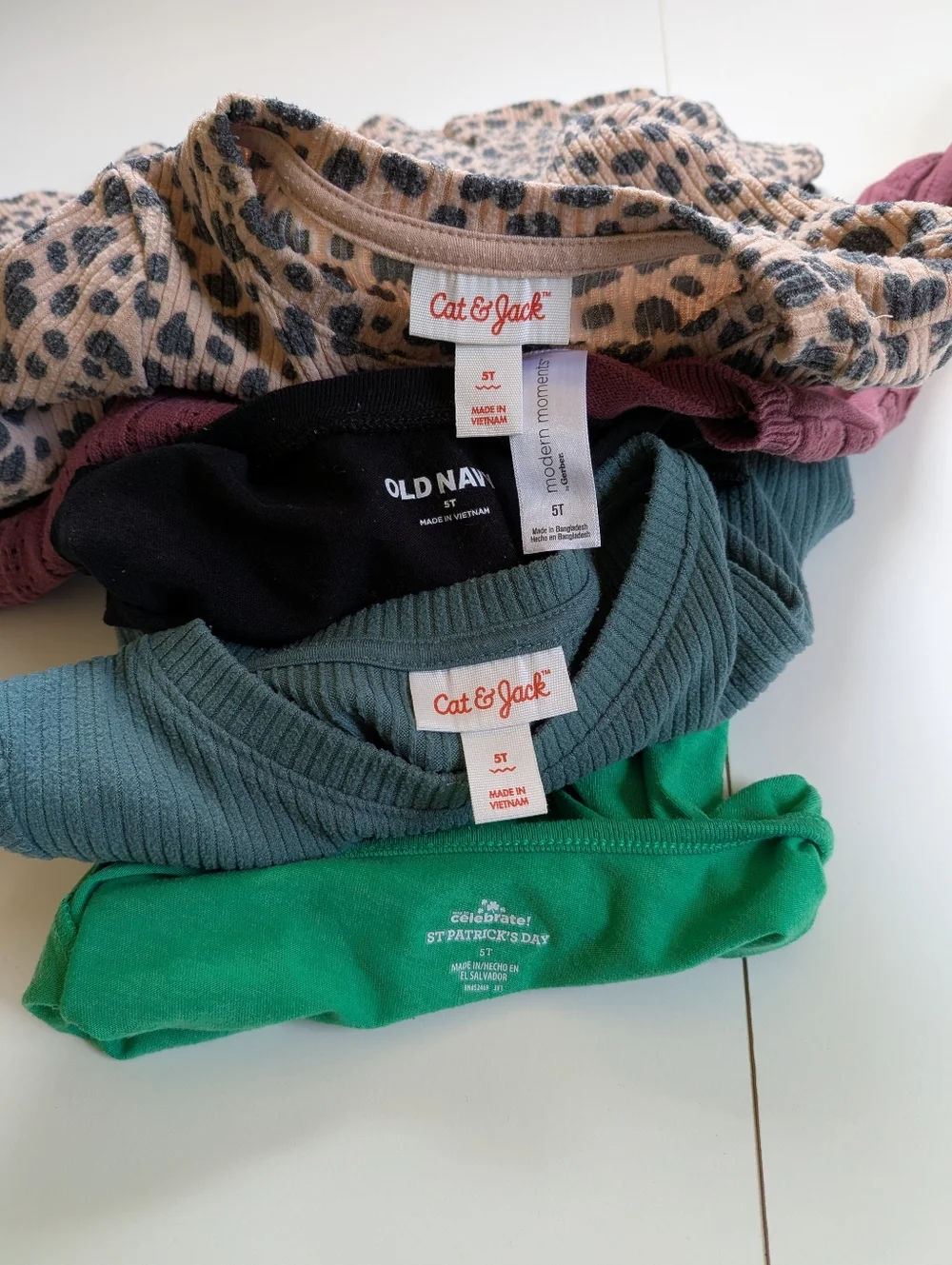 Cat & Jack And Mixed Lot of 8 Girls Shirts Pants Matching Sets 5T